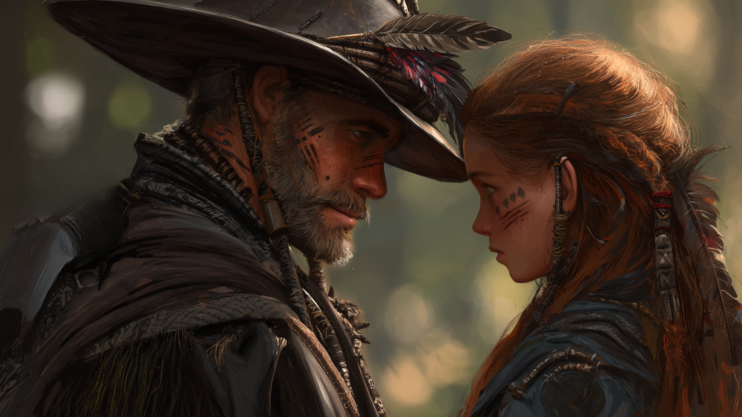 Rosie Ilverum and Allen Dawning Childhood Illustration - Silvercrest Champions' Guild Storybook Art Style Character Portrait