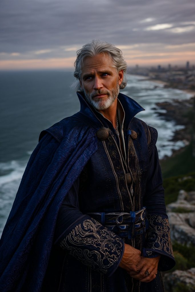 leonard on the cliffs overlooking the everbright sea
